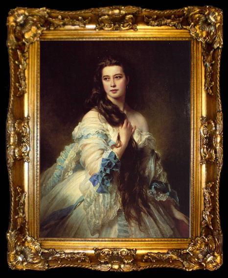 framed  Franz Xaver Winterhalter Madame Barbe de Rimsky-Korsakov, ta009-2